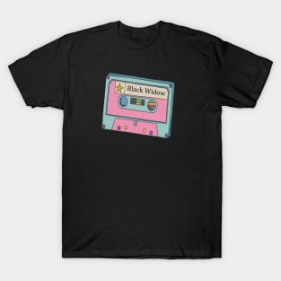 Vintage Cassette Tape Black Widow T-Shirt